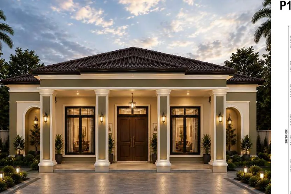 Fasad rumah Model Y14